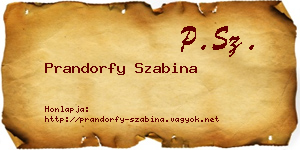 Prandorfy Szabina névjegykártya